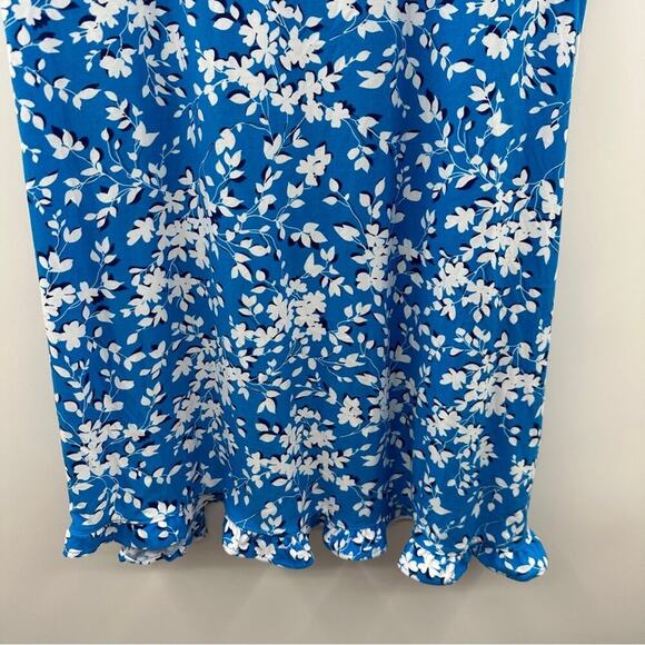 Draper James Sleeveless Floral Print Tank Ruffle Trim Mini Dress Size L/XL - Picture 4 of 9